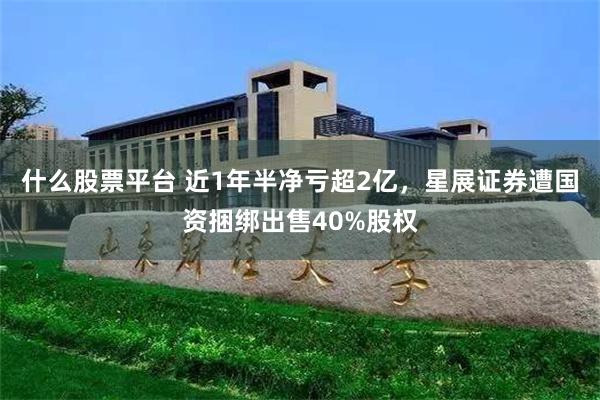 什么股票平台 近1年半净亏超2亿，星展证券遭国资捆绑出售40%股权