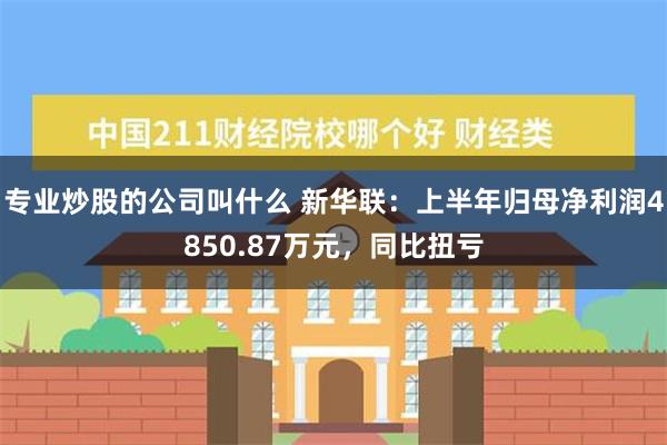 专业炒股的公司叫什么 新华联：上半年归母净利润4850.87万元，同比扭亏