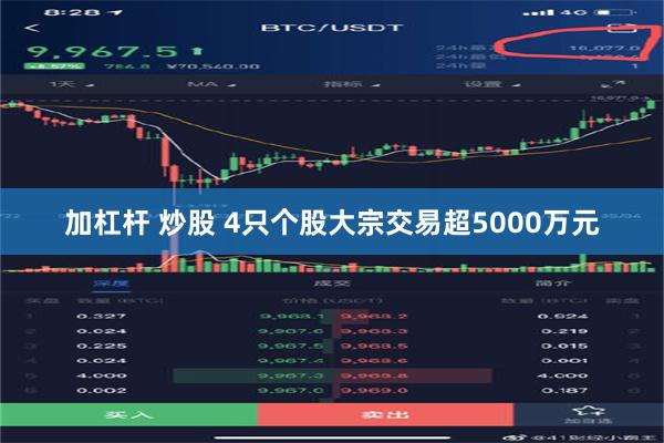 加杠杆 炒股 4只个股大宗交易超5000万元